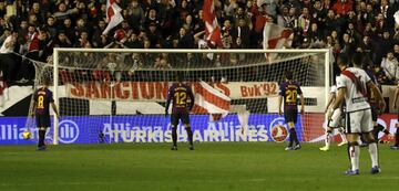 José Pozo levels for Rayo. 1-1. Min.34