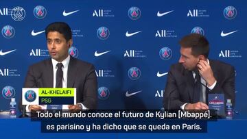 El mensaje de Al-Khelaïfi a Mbappé en plena presentación de Messi