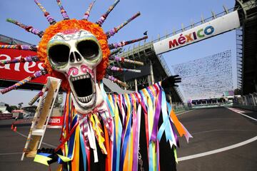 El día de muertos se vivió previo al Gran Premio de México