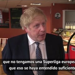Boris Johnson: "Gracias al Brexit podemos hacer que no tengamos una Superliga europea"