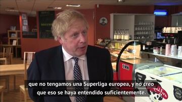 Boris Johnson: "Gracias al Brexit podemos hacer que no tengamos una Superliga europea"