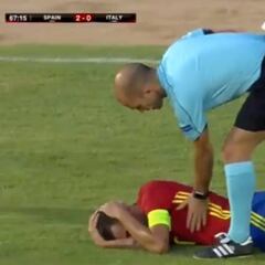 La brutal entrada de Adjapong que mandó a Ceballos al hospital