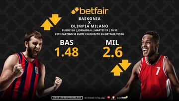Baskonia vs. Olimpia Milano: horario, TV, pronósticos, estadísticas y clasificación