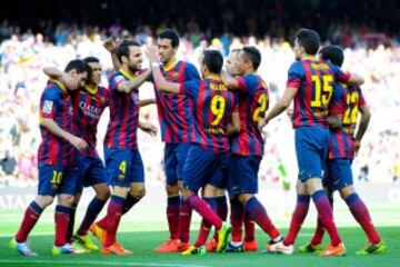 GOL 2-1 celebración de Alexis con sus compañeros