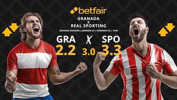 Granada CF vs. Real Sporting de Gijón: horario, dónde ver, pronósticos y clasificación