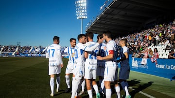 La celebración del Leganés.