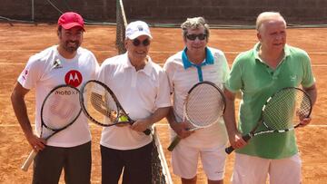 Nicolás Massú y Sebastián Piñera jugaron juntos en la Copa Celebridades.