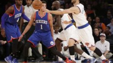 Calderón debutó con los Knicks.