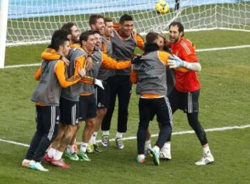 Entrenamiento del Real Madrid en Valdebebas.