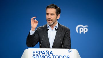 El vicesecretario de Cultura y portavoz del Partido Popular, Borja Sémper, durante una rueda de prensa posterior a la reunión del Comité de Dirección del Partido Popular, en la sede nacional del PP, a 7 de enero de 2024, en Madrid (España). La rueda de prensa ha tenido lugar después de la primera reunión del Comité de Dirección del Partido Popular del año 2025.
07 ENERO 2025
Eduardo Parra / Europa Press
07/01/2025