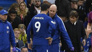 Morata tuvo que ser sustituido.