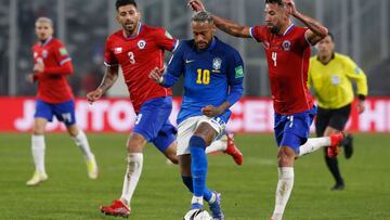 El caliente cruce entre Maripán y Neymar: insultos, empujones...