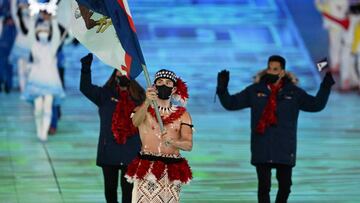 El show del abanderado de Samoa Americana a -5º