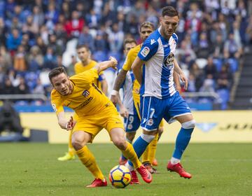 Saúl ante Lucas Pérez.