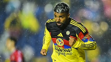 Rodrigo Aguirre celebrate this goal 2-1 of America during the 2nd round match between America and Tijuana as part of the Liga BBVA MX, Torneo Apertura 2025 at Ciudad de los Deportes Stadium, on July 16, 2025 in Mexico City, Mexico