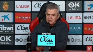 Javier Aguirre, entrenador del Mallorca, en la rueda de prensa posterior al partido contra el Betis en Son Moix.