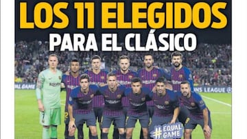 Arthur y el once del Clásico en las portadas de Barcelona