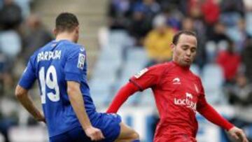 El delantero almeirense, durante el encuentro de ayer.