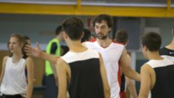 Sergio Llull en el Campus de Nike de Andorra.