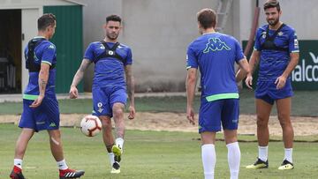 Sanabria, durante un entrenamiento.
