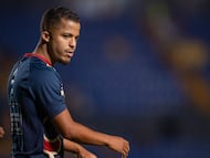 Giovani Dos Santos of America during the game Tigres UANL vs America, corresponding to the 14th round match of the Torneo Guard1anes Clausura 2021 of the Liga BBVA MX, at Universitario Stadium Stadium, on April 10, 2021.
<br><br>
Giovani Dos Santos de America durante el partido Tigres UANL vs America, correspondiente a la Jornada 14 del Torneo Clausura Guard1anes 2021 de la Liga BBVA MX, en el Estadio Universitario, el 10 de Abril de 2021.