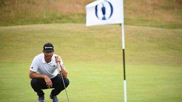 Dustin Johnson, durante un entrenamiento para el The 147th Open Championship en Carnoustie, Scotland.