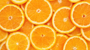 Healthy natural food, background. Orange