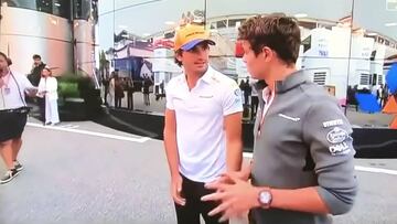 Sainz, en pleno directo en TV, se cruza a su compañero y le hace lo que nadie nunca imaginaría