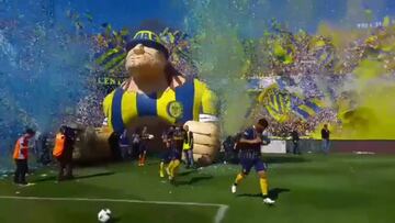 Rosario Central fans create amazing pre-derby build up