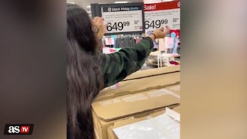 A video is going viral on social media in which a woman removes "Black Friday deal" signs on various products at Target to reveal the same price underneath.