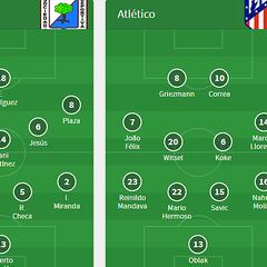 Alineaciones del Almazán-Atlético