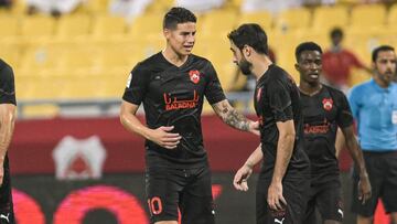James Rodríguez durante un partido con Al Rayyan.