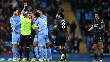 Increíble expulsión de Raúl Jiménez contra el City