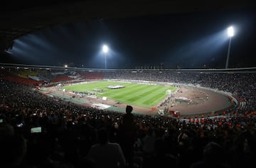 Estadio del Estrella Roja de Belgrado. Conocido como el Pequeño Maracaná.