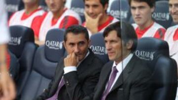 Ernesto Valverde, en el Camp Nou.