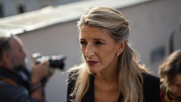 La vicepresidenta segunda y ministra de Trabajo y Economía Social y líder de Sumar, Yolanda Díaz, a su llegada a la reunión del grupo Parlamentario Plurinacional Sumar en el Congreso de los Diputados, en el Escritorio del Congreso de los Diputados, a 28 de octubre de 2024, en Madrid (España). La cita ha sido convocada por crisis por las denuncias de acoso sexual contra su exportavoz, Íñigo Errejón. Diversas fuentes de la coalición que forma el socio minoritario del Gobierno admiten que la situación que atraviesan es extremadamente difícil y que el proyecto, que encaraba durante estos meses una fase de rearme por los malos resultados del ciclo electoral de este año, queda tocado.
28 OCTUBRE 2024;CASO ERREJÓN;VIOLENCIA SEXUAL;POLÍTICA;
Alejandro Martínez Vélez / Europa Press
28/10/2024