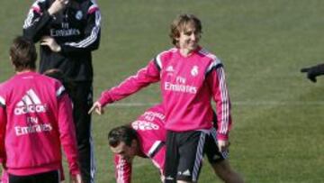 Modric, en un entrenamiento.