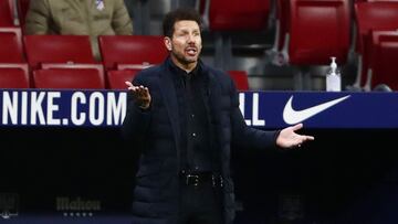 Simeone, durante el Atlético-Valladolid.