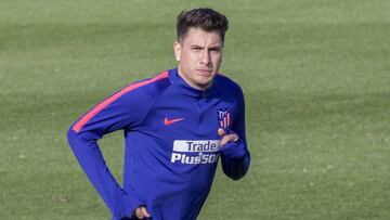 Giménez en el entrenamiento.