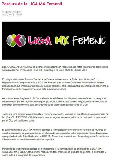 Liga MX Femenil da su postura respecto a condiciones laborales