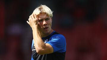 Soccer Football - Pre Season Friendly - AFC Bournemouth v Atalanta - Vitality Stadium, Bournemouth, Britain - July 29, 2023 Atalanta's Rasmus Hojlund during the warm up before the match Action Images via Reuters/Matthew Childs