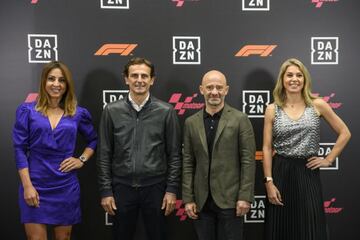 El equipo de F1 de DAZN. De izquierda a derecha, Noem&iacute; de Miguel, Pedro de la Rosa, Antonio Lobato y Nira Juanco.