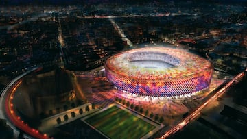 Una de las infografías presentadas en 2013 para el nuevo estadio del FC Barcelona. Las obras están previstas para 2024.