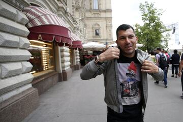 La selección chilena visitó la Plaza Roja de Moscú antes de viajar a Rumania. 