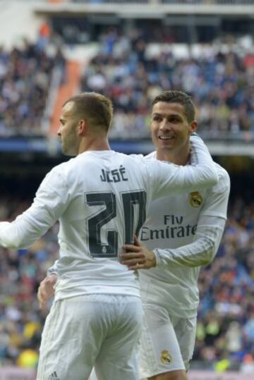 Jesé Rodríguez celebrates his goal against Celta