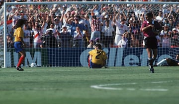 Autogol de Andr¨¦s Escobar en el partido contra Estados Unidos en el Mundial del 94.