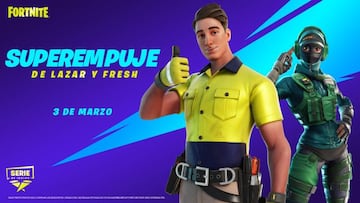 Anuncio oficial del Torneo SuperEmpuje de Lazar y Fresh en Fortnite