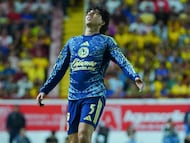 Kevin Alvarez of America during the 3rd round match between Necaxa and America as part of the Liga BBVA MX, Torneo Apertura 2025 at Victoria Stadium, on July 26, 2025 in Aguascalientes, Mexico.
