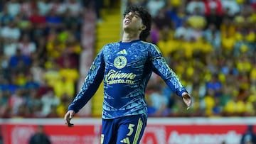 Kevin Alvarez of America during the 3rd round match between Necaxa and America as part of the Liga BBVA MX, Torneo Apertura 2025 at Victoria Stadium, on July 26, 2025 in Aguascalientes, Mexico.