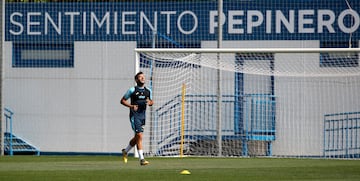 Arnaiz, durante un entrenamiento con el Leganés. 